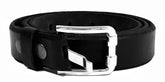 HAARLEM Men KUZE 16460 Leather Belts Buffed Edges Black
